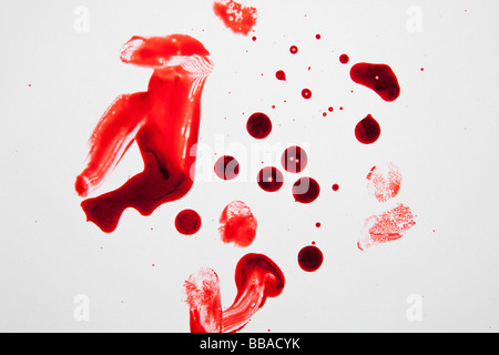 Et les traces de sang Banque D'Images