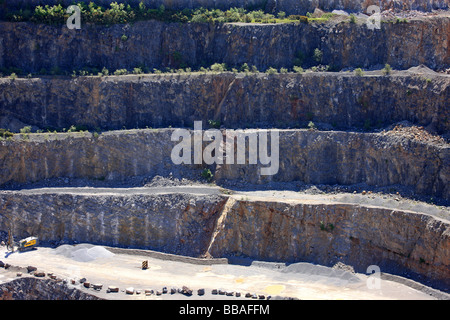 Carrière à ciel ouvert dans la vallée de Cheddar hils autour de près de Bristol en Angleterre Banque D'Images