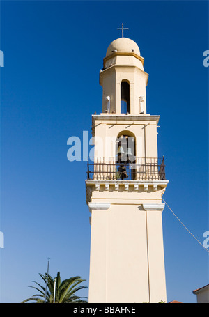 Clocher de l'église Agios Efimias, Kefalonia, Grèce Banque D'Images