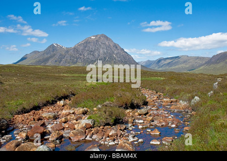 Coupall Buachille et rivière Etive Mor Glencoe Ecosse Highland Banque D'Images