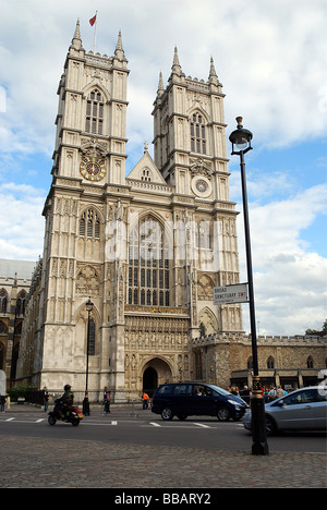 L'abbaye de Westminster tourné à partir de l'ouest Banque D'Images