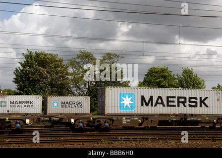 Le fret ferroviaire, Ipswich, Suffolk, UK. Banque D'Images