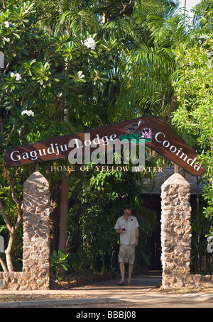 Entrée au Gagudju Lodge Cooinda. Le Kakadu National Park, Territoire du Nord, Australie Banque D'Images