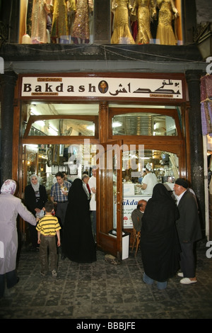 Bakdash Glacier dans le souk Hamidiyya Damas Syrie Banque D'Images