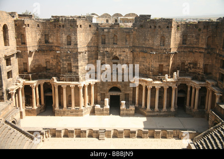 Amphithéâtre romain Bosra Syrie Banque D'Images