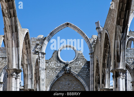 Les ruines de Lisbonne monastère do Carmo Banque D'Images