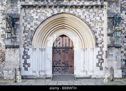 Entrée de la Grande Salle, château de Winchester, Winchester. Hampshire, England, UK Banque D'Images