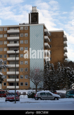 Logement social, Leichlingen, Allemagne. Banque D'Images