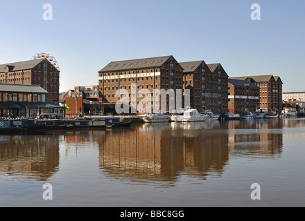 Les quais de Gloucester, Gloucestershire, England, UK Banque D'Images