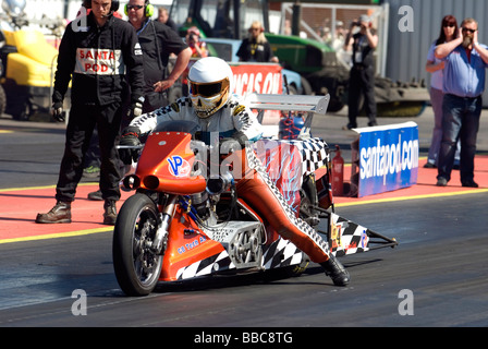 L'événement principal, FIA European Drag Racing à Santa Pod Raceway, Wellingborough, Royaume-Uni Banque D'Images