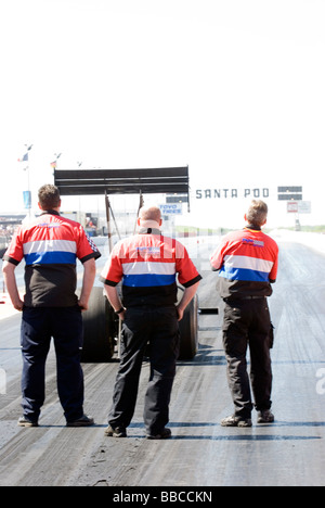 L'événement principal, FIA European Drag Racing à Santa Pod Raceway, Wellingborough, Royaume-Uni Banque D'Images