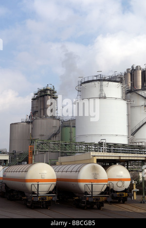 Evonik Degussa chemical plant, Wesseling, Cologne, Allemagne. Banque D'Images