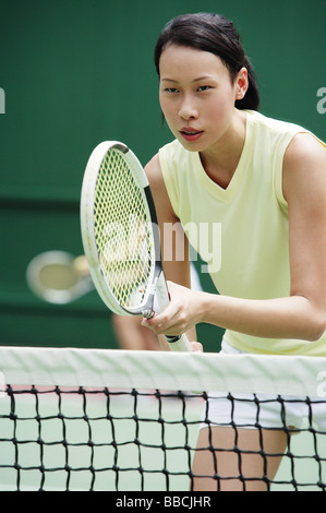 Close up of a woman playing tennis Banque D'Images