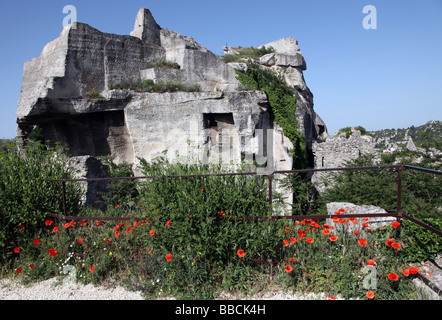 Rock formation à Les Baux de Provence France Banque D'Images