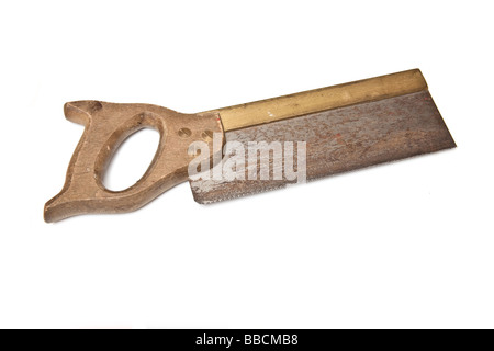 Mortaise vu isolated on a white background studio Banque D'Images