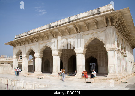 Le Khas Mahal, Fort d'Agra, également connu sous le Fort Rouge, Agra, Uttar Pradesh, Inde Banque D'Images