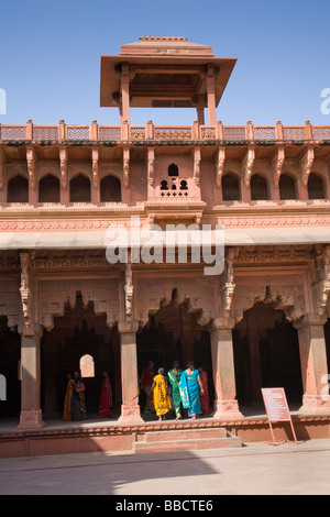 Jahangiri Mahal, Fort d'Agra, également connu sous le Fort Rouge, Agra, Uttar Pradesh, Inde Banque D'Images