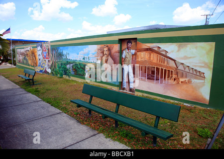 Ville de murales Lake Placid en Floride USA Banque D'Images