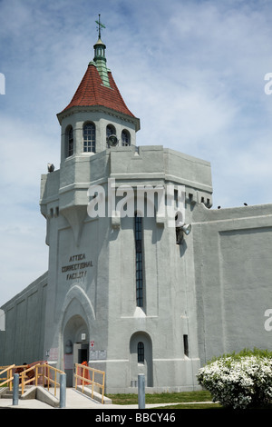 Attica Correctional Facility aka State Prison de sécurité maximale de l'ouest de New York site Wyoming Comté d'Infamous riot 1971 Banque D'Images