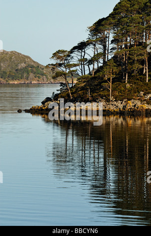 L'île de réflexion dans le Loch Torridon Banque D'Images