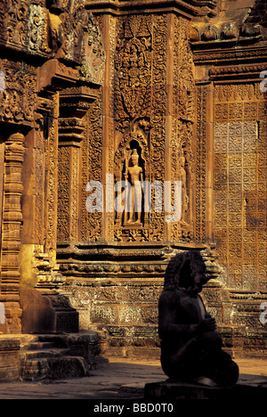 Temple de Banteay Serai près de Angkor Wat, au Cambodge Banque D'Images