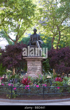 Statue de William H Seward, Madison Square Park, New York NY USA Banque D'Images