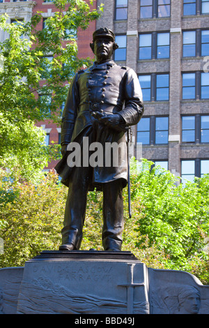 Statue de l'amiral David Glasgow Farragut, Madison Square Park, New York, NY USA Banque D'Images