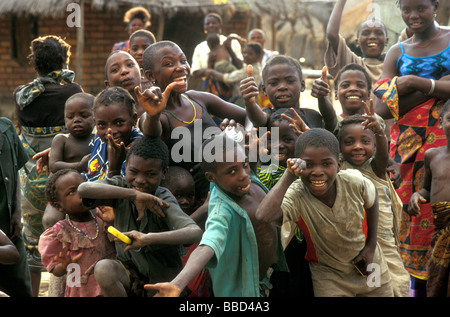 Scène de village yao Lichinga Mozambique Banque D'Images