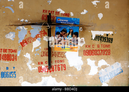 Sur le mur de la rue de l'arbalète Banque D'Images