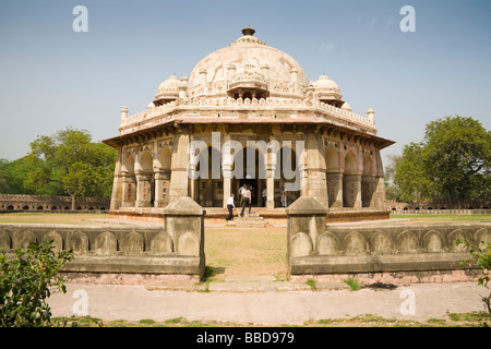 Tombeau octogonal d'Isa Khan Niyazi, près de Tombe de Humayun, New Delhi, Delhi, Inde Banque D'Images