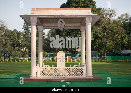 Martyr's colonne où Gandhi a été assassiné en 1948, Gandhi Smriti, 5 Tees January Marg, New Delhi, Delhi, Inde Banque D'Images