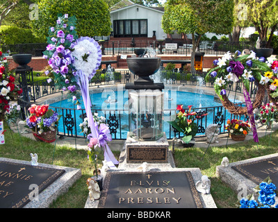 La tombe d'Elvis Presley, Graceland Banque D'Images