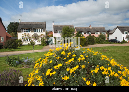 UK Angleterre Norfolk Winterton sur chaumières idyllique de la mer Banque D'Images