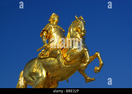 Goldener Reiter Dresde Dresde Golden Knight 03 Banque D'Images