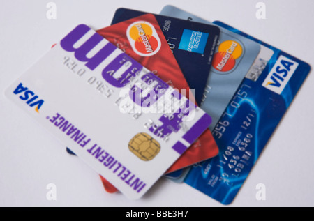 'Carte de crédit' Visa Mastercard Banque D'Images