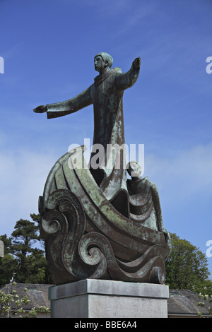 Statue de Saint Brendan dans Bantry West Cork en Irlande. Banque D'Images