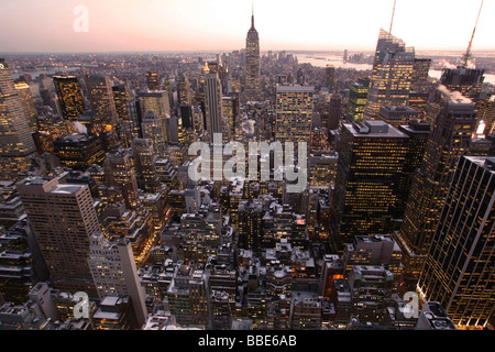 Vue panoramique, Rockefeller Center, Midtown, Manhattan, New York City, USA, United States of America Banque D'Images