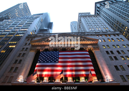 New York Stock Exchange, le centre-ville de Manhattan, New York City, USA, United States of America Banque D'Images