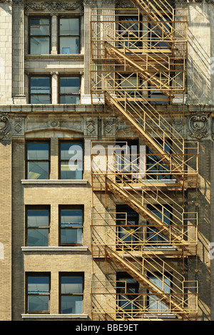 Fire escape de Sun Tower Building de 17 étages, La Tour Du Soleil bâtiment est de style Beaux-Arts Banque D'Images