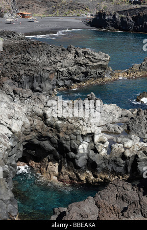 Playa de Charco Verde, 'Paisaje protegido del Remo' réserve naturelle, La Palma, Canary Islands, Spain, Europe Banque D'Images