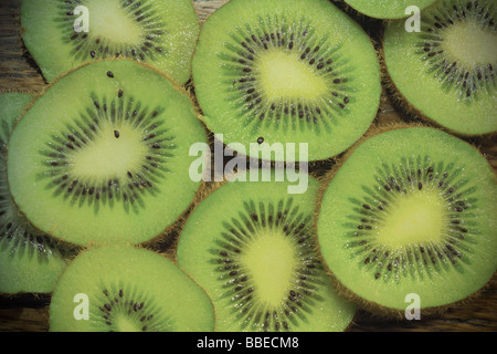 Close-up de tranches de kiwi
