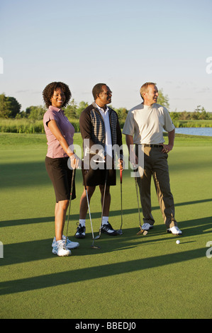 Les gens on Golf Course, Burlington, Ontario, Canada Banque D'Images