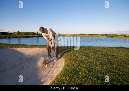 L'homme le golf, Burlington, Ontario, Canada Banque D'Images
