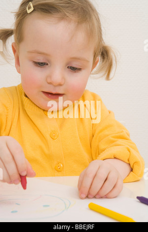 Coloriage petite fille Banque D'Images