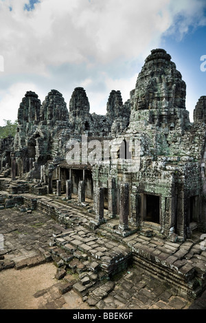 Temple Bayon, Angkor Thom, Angkor, Cambodge Banque D'Images