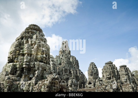 Temple Bayon, Angkor Thom, Angkor, Cambodge Banque D'Images