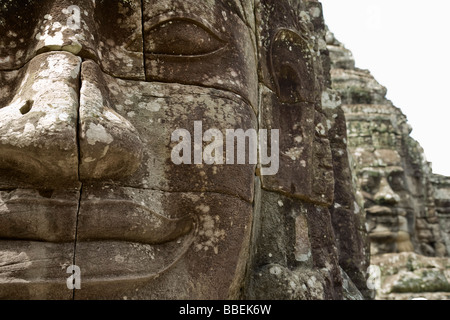 Temple Bayon, Angkor Thom, Angkor, Cambodge Banque D'Images