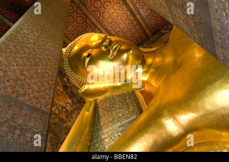 Temple du Bouddha couché, Bangkok, Thaïlande Banque D'Images