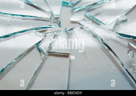 Verre cassé Banque D'Images