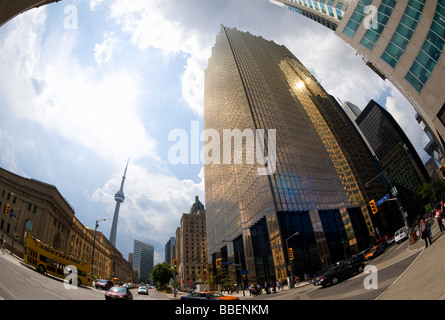 Bay et à l'avant, Toronto, Ontario, Canada Banque D'Images